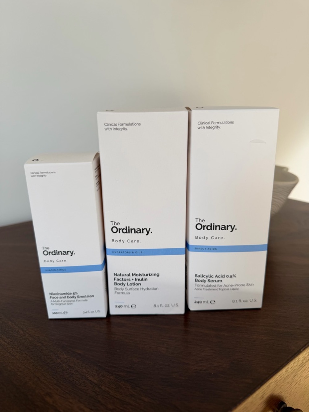The Ordinary Body Care Trio - Never Opened. Niacinamide, Lotion & Salicylic Acid
